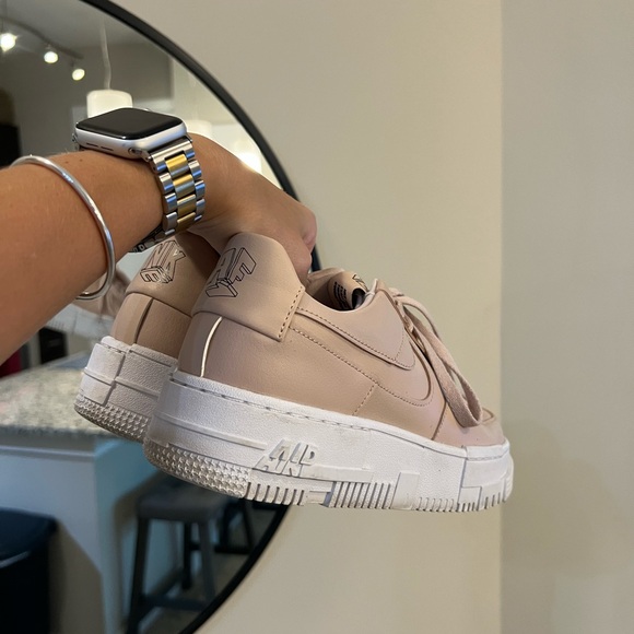 Nike Women's Air Force 1 Pixel Pink Sneakers - Picture 2 of 3